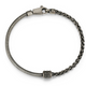 Bracelet Chaîne Serpent et Blé Gunmetal – Ethos Argent 925