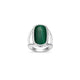 Bague Coussin Malachite Véritable – Elle Argent 925