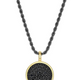 Collier Pendentif Disque Saphir Noir – Ethos Argent 925