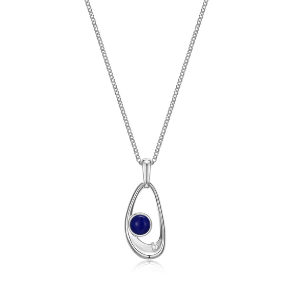 Collier Pendentif Goutte Opale Bleue – Elle Argent 925