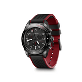 Montre chronographe Victorinox Swiss Army 42 mm noire, vue de trois quarts