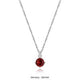 Collier Pendentif Grenat et Diamants Labo – Elle Argent 925