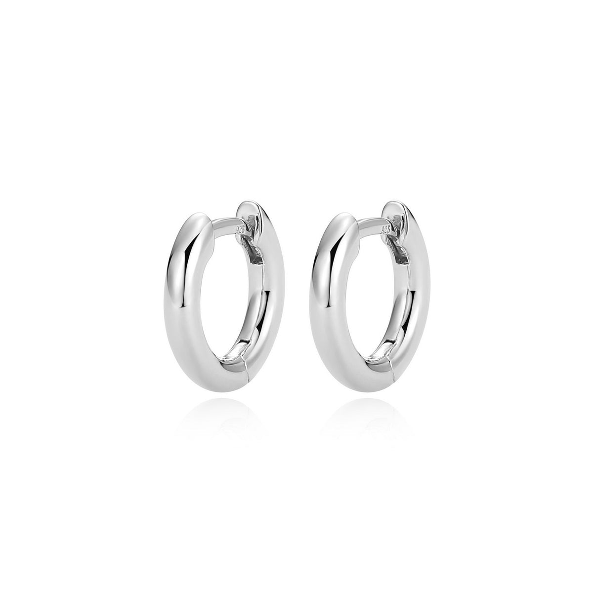 Boucles d'Oreilles Huggies Minimalistes 12mm – Reign Argent 925