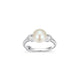Bague Perle Blanche et Zircon – Elle Argent 925