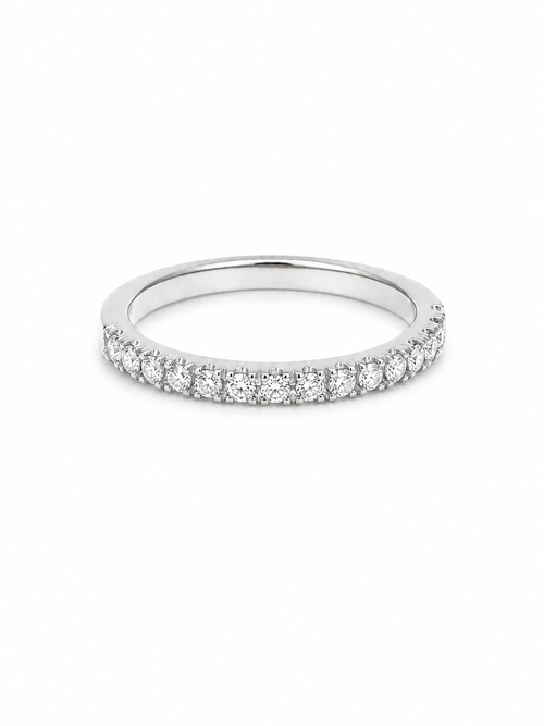 Bague Semi-Éternité Or 14K Diamants 0,42ct