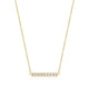 Collier Pendentif Barre Zircon Plaqué Or – Reign Argent 925