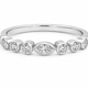 Bague Or Blanc 18K 19 Diamants 0,37ct