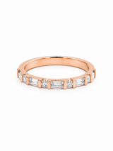 Bague Semi-Éternité Or 14K Diamants 0,37ct