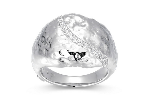 Bague Galaxy Dôme Zircon – Elle Argent 925