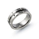 Bague Tungstène Lignes Rainurées – Alliance Homme Malo