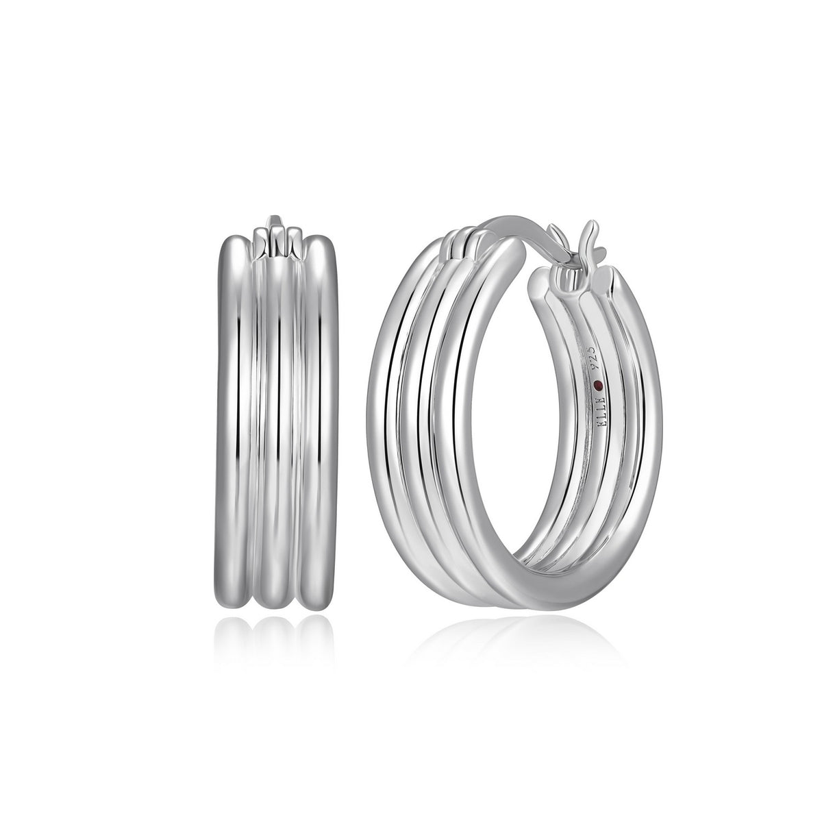 Boucles d'Oreilles Créoles Lisses 20mm – Elle Argent 925