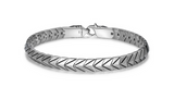 Bracelet Maillons Chevron Finition Noire – Ethos Argent 925