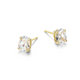 Gold Plated Oval Zircon Earrings – Reign Sterling Silver