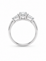 Bague Solitaire Or Blanc 18K Diamant Lab Ovale 1,00ct