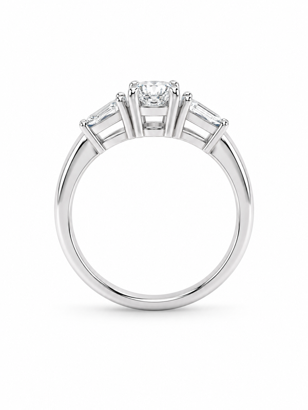 Bague Solitaire Or Blanc 18K Diamant Lab Ovale 1,00ct