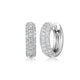 Boucles d'Oreilles Huggies Pavé Zircon 15mm – Reign Argent 925