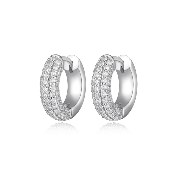 Boucles Élégantes C.Z. – Elle Argent 925