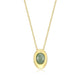 Collier Pendentif Jade Vert Plaqué Or – Elle Argent 925