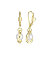 Boucles d'Oreilles Perle et Or – Elle Argent 925