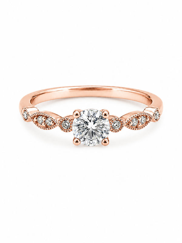 Bague Solitaire Or 14K Diamant Lab 0,50ct