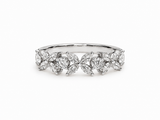 Bague Or Blanc 14K Diamants Lab Marquise et Rond 1,62ct