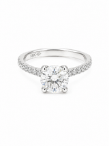 Bague Solitaire Or Blanc 14K Diamant 1,03ct