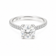 Bague Solitaire Or Blanc 14K Diamant 1,03ct