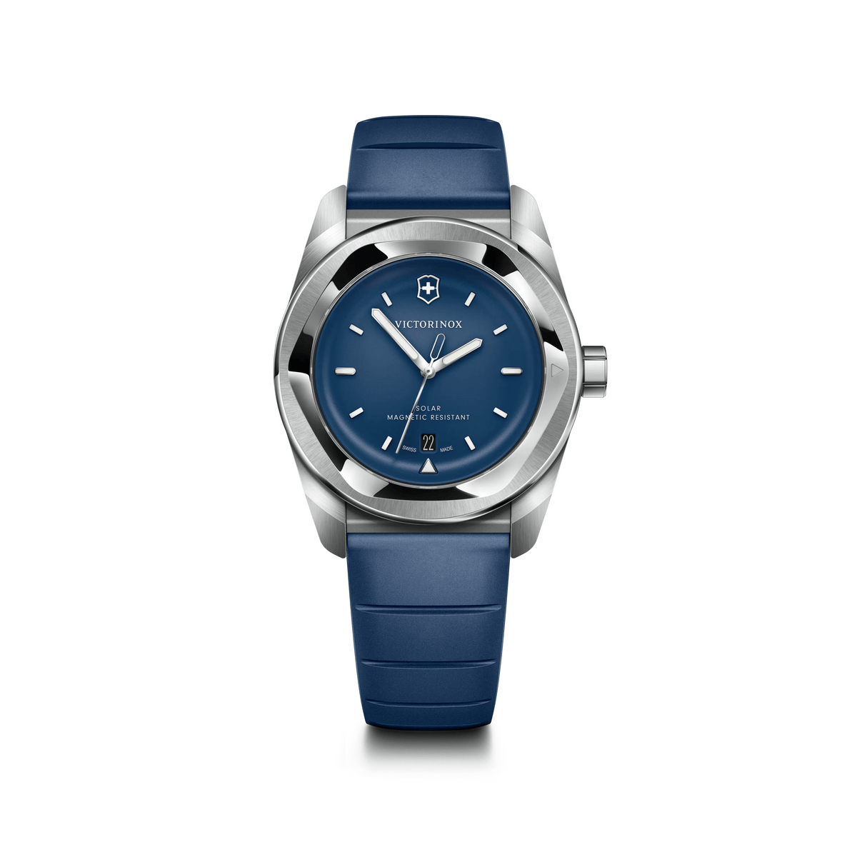 Montre Victorinox Concept One Solar 39 mm cadran bleu, bracelet caoutchouc bleu