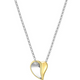 Collier Pendentif Cœur Bicolore Poli – Elle Argent 925