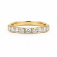 Bague Semi-Éternité Or Blanc 14K Diamants Lab 1,00ct