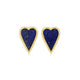 Gold Plated Lapis Lazuli Heart Earrings – Elle 925 Silver
