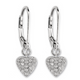 Boucles ELLE argent 925 coeur et zircons