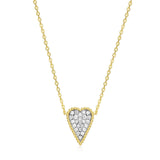 Collier Pendentif Cœur Allongé Zircon – Elle Argent 925