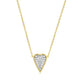 Collier Pendentif Cœur Allongé Zircon – Elle Argent 925