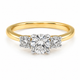 Bague Solitaire Or Blanc 14K Diamant Lab 1,02ct