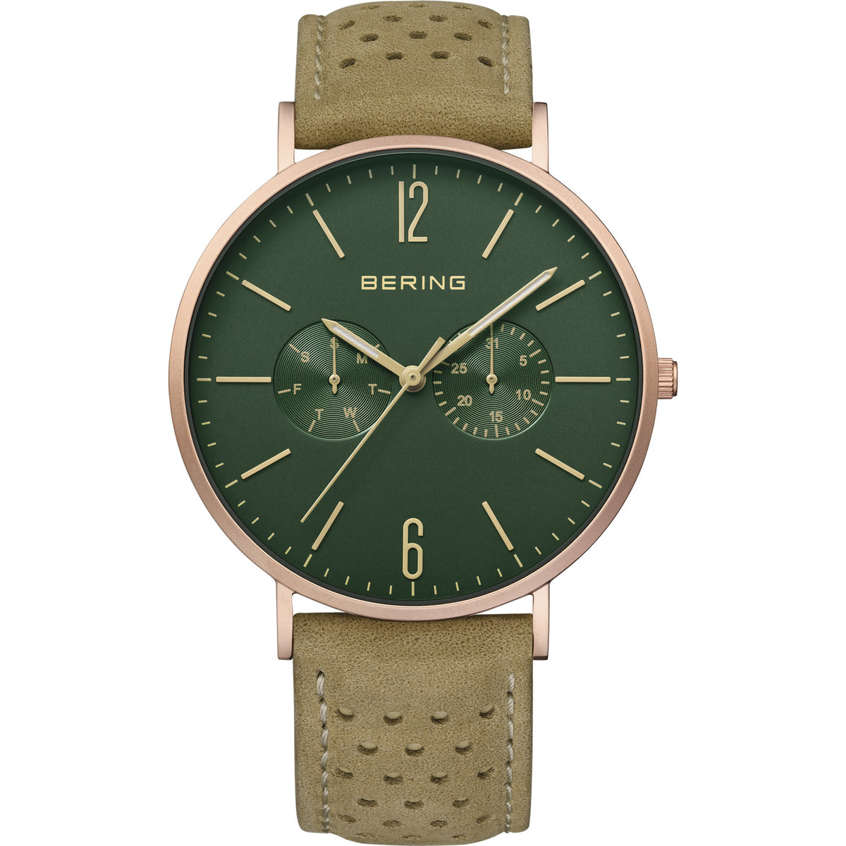 Montre Bering 14240-668 bleue et or rose