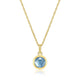 Collier Pendentif Aigue-marine Synthétique – Reign Argent 925