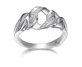 Bague Hexagone Zircon – Elle Argent 925