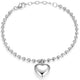 Bracelet Perles 3mm Pendentif Cœur Puffy – Reign Argent 925