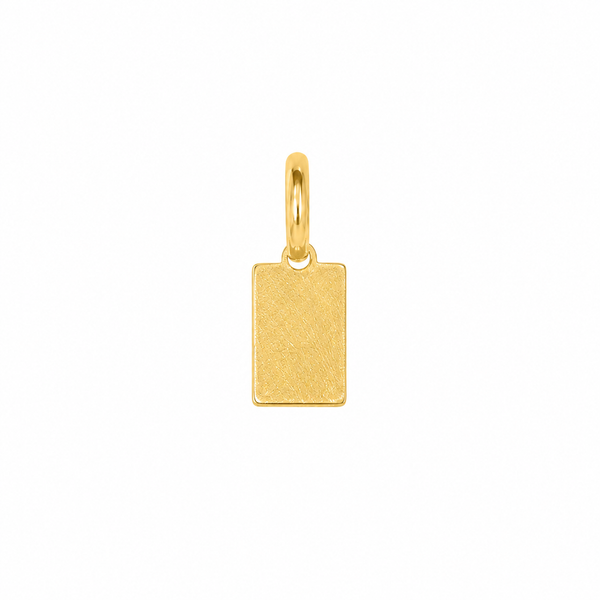 Pendentif Plaque Rectangle Or 10K