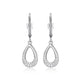 Paved Pear Zircon Earrings – Sterling Silver 925