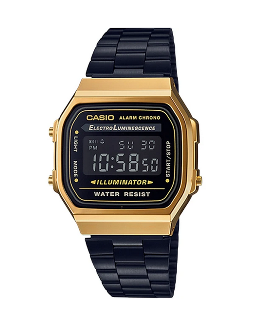 Casio Vintage A168WEGB Dorée Bracelet Noir