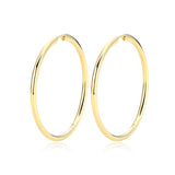 Boucles d'Oreilles Huggies 40mm – Reign Argent Plaqué Or
