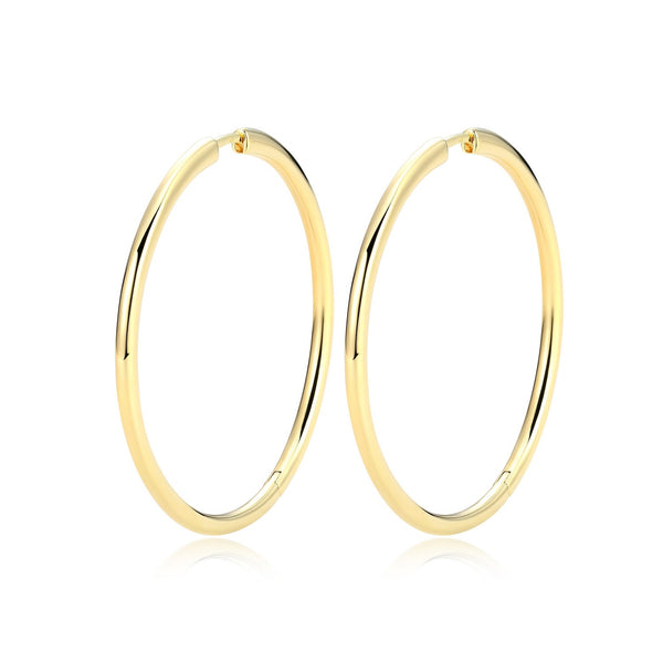 Boucles d'Oreilles Huggies 40mm – Reign Argent Plaqué Or
