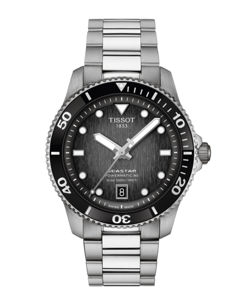 Tissot Seastar 1000 Powermatic 80 40mm Cadran Argenté