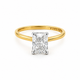Bague Solitaire Or 18K et Platine Diamant Lab 1,53ct