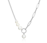Collier ELLE argent 925 pendentif rond pavé