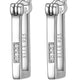 Boucles d'Oreilles Créoles Rectangulaires Zircone – Elle Argent 925