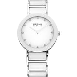 Montre Bering Ceramic 11435-754 bleu et or rose