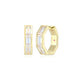 Octagonal Zircon Hoop Earrings – She Gold Plated Silver